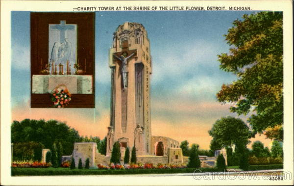 Charity Tower at the shrine of the little flower Detroit Michigan