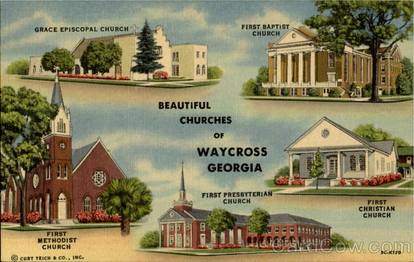 Beautiful Churches of Watcross Georgia Waycross