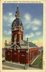 108-catholic cathedral,11th and broadway Postcard
