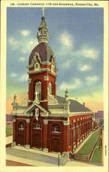 108-catholic cathedral,11th and broadway Postcard