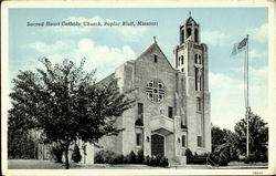 Sacred heart catholic church Poplar Bluff, MO Postcard Postcard