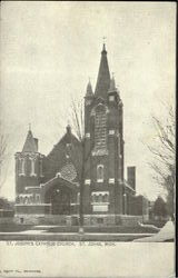 St. Joseph Catholic Church St. Johns, MI Postcard Postcard