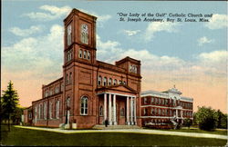 Our Lady of the gulf Catholic Church and St. Joseph Academy Bay Saint Louis, MS Postcard Postcard