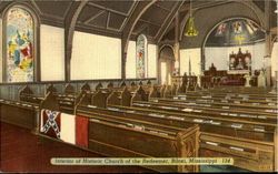 Interior of Historic Church of the Redeemer Biloxi, MS Postcard Postcard