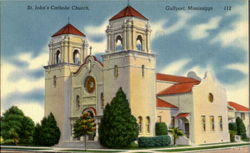 St. John'S Catholic Church Gulfport, MS Postcard Postcard