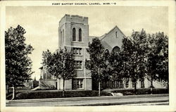 First Bapist Church Laurel, MI Postcard Postcard