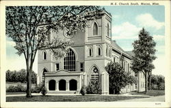M. E. Church South Macon, MS Postcard Postcard