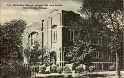 First Methodist Church, Located 5th And Pecific Osawatomie, KS Postcard Postcard