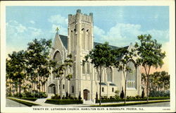 Trinity Ev. Lutheran Church,Hamilton Blvd. & Randolph Peoria, IL Postcard Postcard