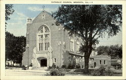 Catholic Church Mendota, IL Postcard Postcard