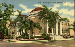 O-35-First Baptist Church Postcard