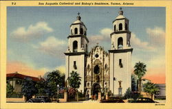 Augustin Cathedral and Bishop's Residence Tucson, AZ Postcard Postcard