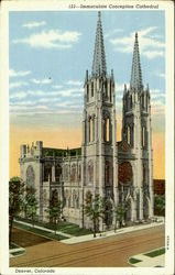 Immaculate Conception Cathedral Denver, CO Postcard Postcard