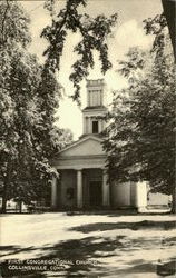 First Congregational Church Collinsville, CT Postcard Postcard