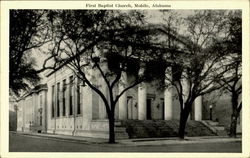 First Baptist Church Mobile, AL Postcard Postcard
