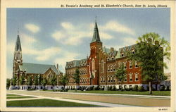 St. Teresa'S Academy And St. Elizabeth'S Church Postcard