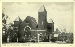 First Bapist Church Quitman, GA Postcard Postcard