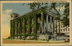 14- Old Christ Church, Founded 1733 Postcard