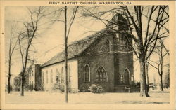 First Bapist Church Warrenton, GA Postcard Postcard