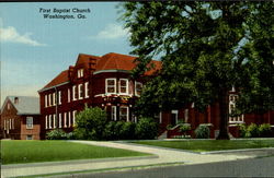 First Bapist Church Washington, GA Postcard Postcard