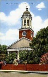 St. Paul'S Episcopal Church Augusta, GA Postcard Postcard