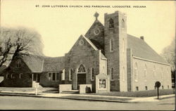 St. John Lutheran Church and Parsonage Postcard