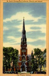 St. Paul's Evangelical Lutheran Church and School Postcard