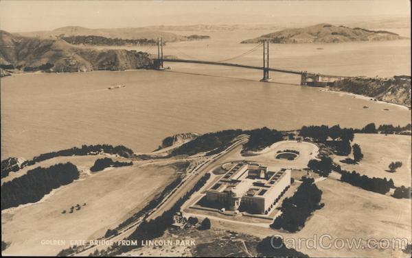 Golden Gate Bridge from Lincoln Park San Francisco California