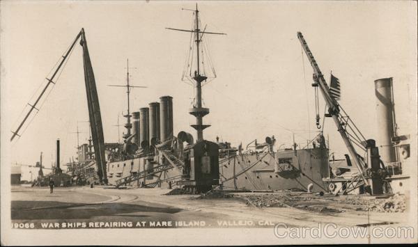 War Ships Repairing at Mare Island Vallejo California
