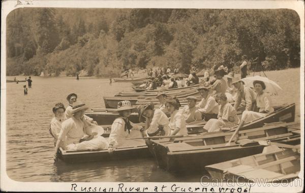 Boating on Russian River Guernewood California