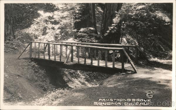 Small Bridge in Armstrong Grove in Sonoma Co., Calif. Guerneville California