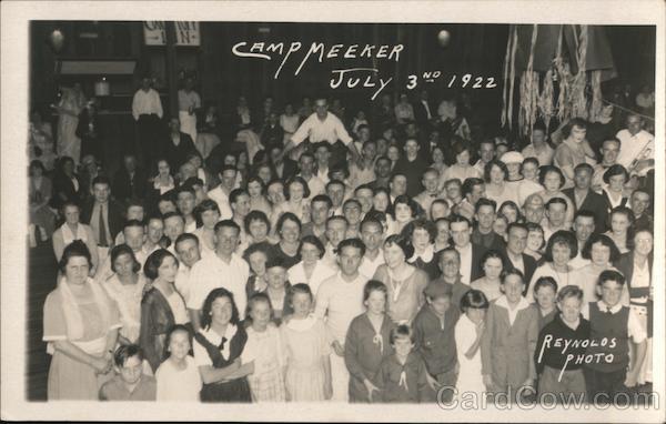 Large Group at Camp Meeker in 1922 Barn Dance California