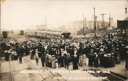 Teddy Roosevelt Whistle Stop, April 1912 Postcard