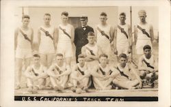 USS California's Track Team Mare Island Postcard