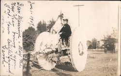 Large Wheeled Float for Parade Postcard
