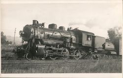 Train Engine Scene Postcard
