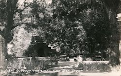 Giant Outdoor Fireplace, Mark West Resort Postcard