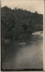 Canoeing at Camp Vacation Postcard