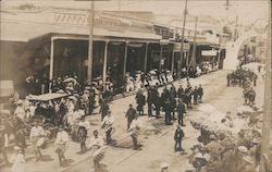 Parade Through Town Oroville, CA Postcard Postcard Postcard