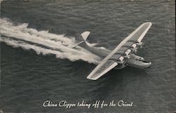 China Clipper Taking Off for the Orient Postcard