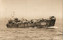 USS LST 1126 While at Sea Postcard