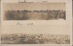 View of Coalinga in 1900 and 1909 Postcard