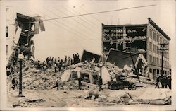 San Marcos Building, Earthquake 1925 Postcard
