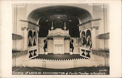 Scen of Lincoln's Assasination at Ford's Theater in Minature, Lincoln Museum Postcard