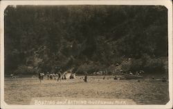 Boating and Bathing, Russian River, Guernwood Park Postcard