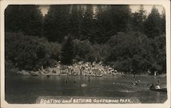 Boating and Bathing Postcard