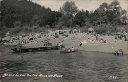 Beach Scene on the Russian River Postcard