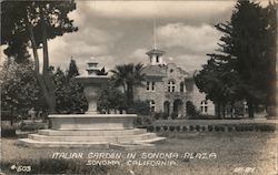 Italian Garden in Sonoma Plaza Postcard