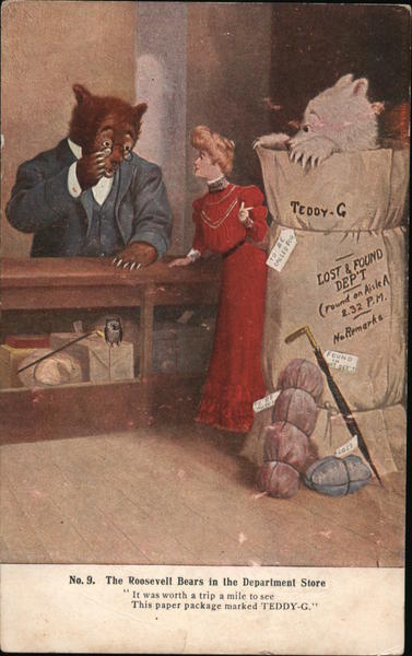 The Roosevelt Bears in the department store.