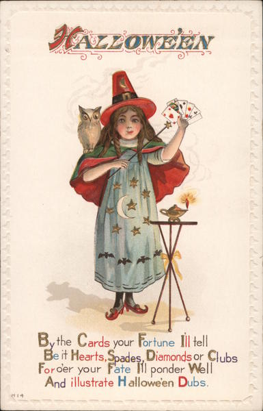 Halloween -- Girl Dressed up as a Magician or Fortune Teller